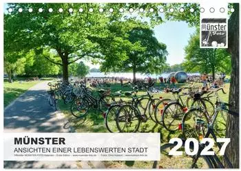 Calvendo M&Uuml;NSTER :: Ansichten einer lebenswerten Stadt Tischkalender 2027, DIN A5 quer