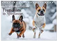 Frenchies in Spiellaune (Tischkalender 2026 DIN A5 quer), CALVENDO...