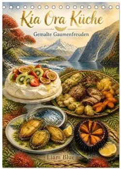 Calvendo Kia Ora K&uuml;che &ndash; Gemalte Gaumenfreuden, Tischkalender 2027 DIN A5 hoch