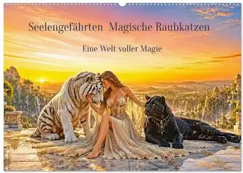 Calvendo Seelengef&auml;hrten Magische Raubkatzen Wandkalender 2027 DIN A2 quer