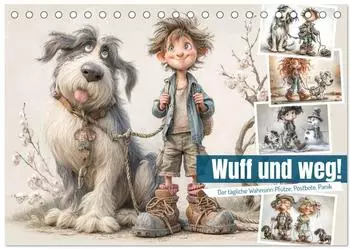 Calvendo Wuff und weg! Tischkalender 2027 DIN A5 quer