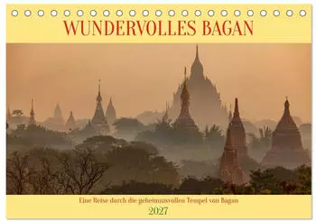 Calvendo Tischkalender "Wundervolles Bagan" 2027, DIN A5 quer