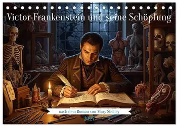 Calvendo Victor Frankenstein und seine Sch&ouml;pfung Tischkalender 2027 DIN A5 quer