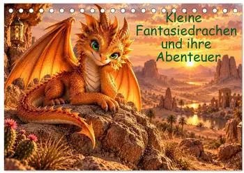 Calvendo Kleine Fantasiedrachen und ihre Abenteuer Tischkalender 2027 DIN A5 quer
