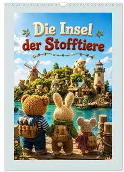 Calvendo Wandkalender 2027 „Die Insel der Stofftiere" DIN A3 hoch
