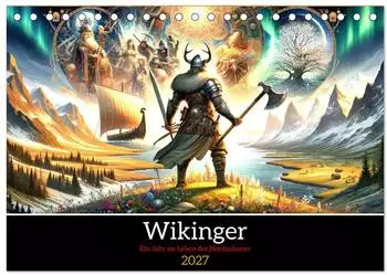 Calvendo Wikinger &ndash; Ein Jahr im Leben der Nordm&auml;nner Tischkalender 2027 DIN A5 quer