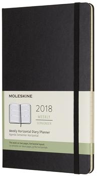 Moleskine 12 Monate Wochenkalender Hardcover A6 2018 schwarz