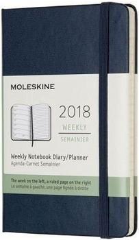 Moleskine 12 Monate Wochenkalender Hardcover A6 2018 saphir