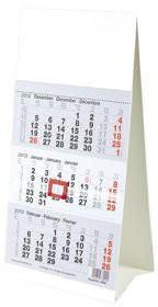 Güss 3-Monatstischkalender weiß 2021