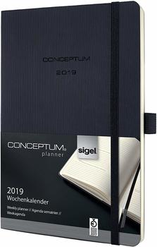 sigel Wochenkalender CONCEPTUM® Pure Softcover 2019 A5 black
