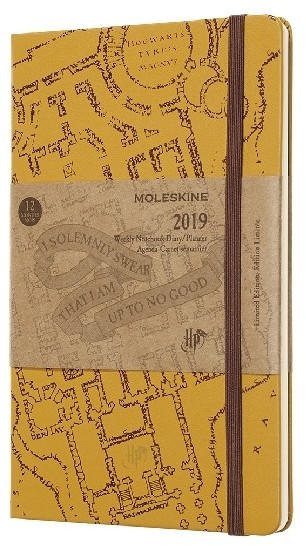 Moleskine 12 Monate Wochen-Notizkalender Hardcover Large 2019 Harry Potter beige