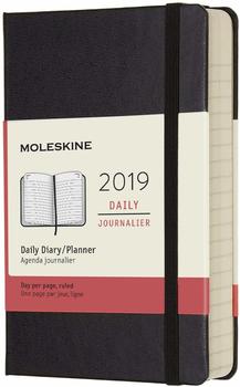 Moleskine 12 Monate Tageskalender 2019 Pocket Hardcover schwarz