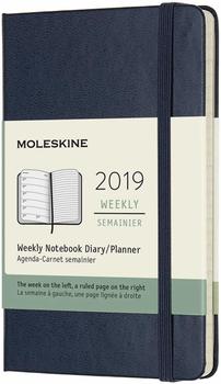 Moleskine 12 Monate Wochen-Notizkalender 2019 Hardcover Pocket saphir