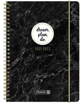 Brunnen Papier GmbH Brunnen Schülerkalender 2021/2022 (18 Monate) Marble A5