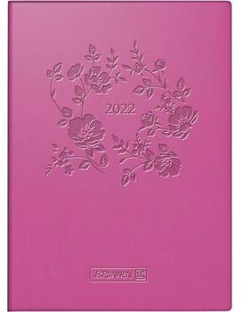 Brunnen Papier GmbH Brunnen Taschenkalender 2022 Modell 736 10x14cm Kunstleder-Einband pink