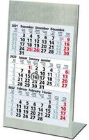 G&Uuml;SS SoldanPlus Drei-Monats-Tischkalender 2022 Edelstahl