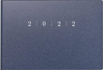 Rido Taschenkalender Septimus 15,2x10,2cm Kunststoff 2022 blau