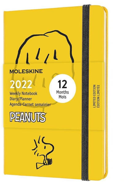 Moleskine Peanuts Wochenkalender 12 Monate Hardcover A5 2022 Woodstock