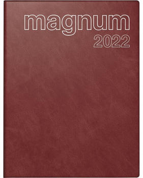 Brunnen Papier GmbH Brunnen Buchkalender 2022 Modell magnum Schaumfolien-Einband Catana weinrot (7027042292)