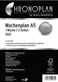 Chronoplan Chronoplan Wochenplan A5 weiß 2021 (50231)