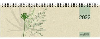 Zettler Querkalender 32x11cm Graspapier Kalendarium 2021 (159-0640)