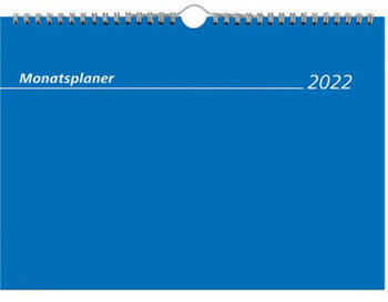 Zettler Monatsplaner 989 2023 29x21cm blau