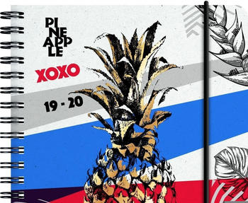 Brunnen Papier GmbH Brunnen Wochenkalender Ringbuch mit Gummizug A6 2019/2020 Pineapple