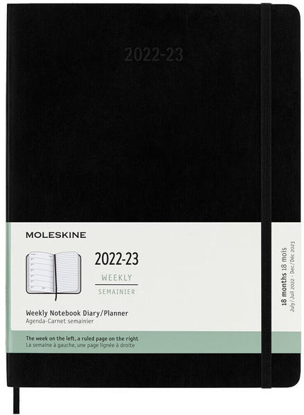Moleskine 18 Monate Wochen Notizkalender 2022/2023 XL1 schwarz