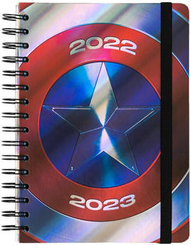 Erik Weekly School Diary 2022/2023 A5 12 Months Marvel Captain America Shield