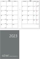 G&Uuml;SS Monats-Taschenkalender, 15 x 21 cm, schwarz, Softcover-Einband