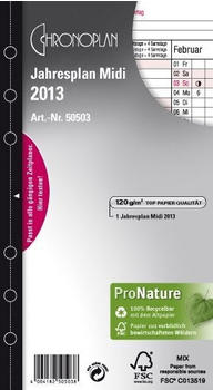 Chronoplan Jahresplan Midi mit Leporellofalzung 2023 (50503)