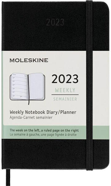 Moleskine 12 Monate Wochen Notizkalender A6 Hard Cover 2023 schwarz