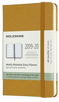Moleskine 18 Monate Wochen-Notizkalender 2019/2020 Hardcover Pocket reifes gelb