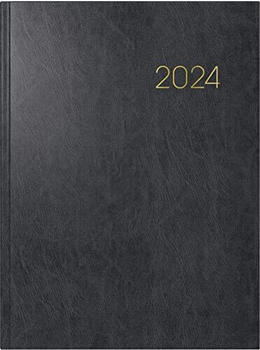 Brunnen Buchkalender 797 2024 16,8x24cm Miradur-Einband schwarz (1079760904)