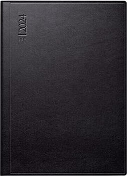 Rido Taschenkalender 10x14cm Kunstleder schwarz 2024 (7018104904)