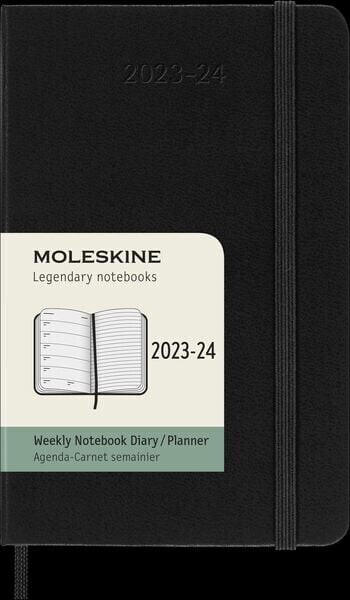 Moleskine 18 Monate Wochen Notizkalender 2023/2024 A6 Rechts Linierte Seite Hardcover Schwarz
