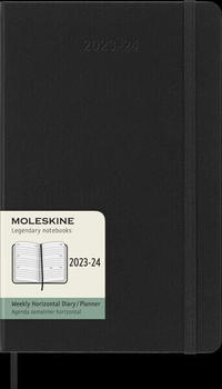Moleskine 18 Monate Wochenkalender 2023/2024 A5 Horizontal Hardcover Schwarz