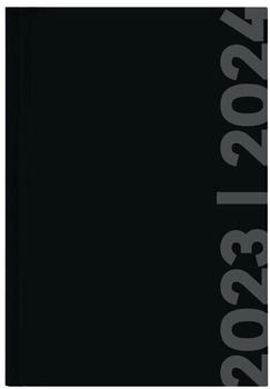 Neumann Verlage Collegetimer Black Label 2023/2024 A6 Day By Day 10x15cm schwarz