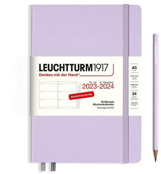 Leuchtturm1917 18 Monate Wochenkalender 2023-2024 Hardcover A5 Lilac