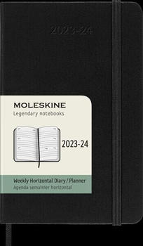 Moleskine 18 Monate Wochenkalender 2023/2024 A6 Horizontal Hardcover Schwarz
