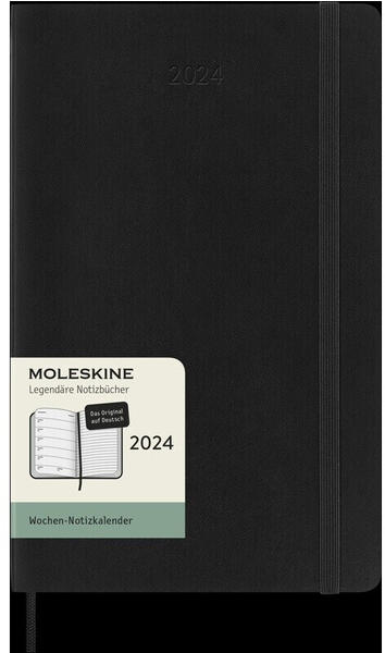Moleskine 12 Monate Wochen Notizkalender A5 2024 Softcover schwarz