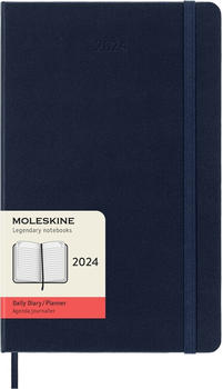Moleskine Tageskalender 2024 Klassik Large Hardcover Saphir