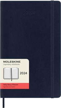 Moleskine Tageskalender 2024 Klassik Large Softcover Saphir