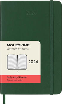 Moleskine Tageskalender 2024 Klassik Pocket Softcover Myrtengrün