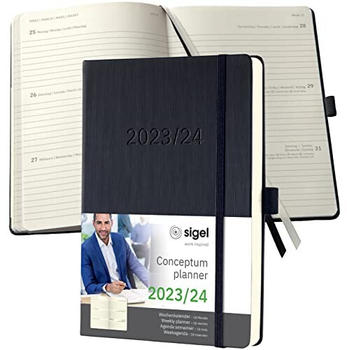 sigel Conceptum 2023/2024 A5 18 Mon Hardcover black (C2401)
