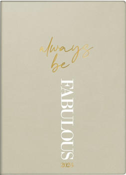 Rido Taschenkalender 10x14cm Kunstleder Trend Fabulous hellgrau 2024 (7018504024)