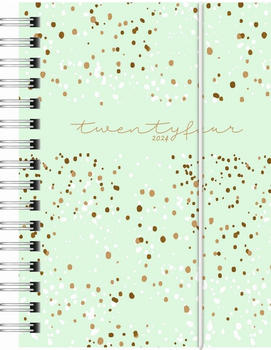 Rido Taschenkalender Modell perfect/Technik I 2024 10x14cm Confetti mint PP-Einband (7013102024)