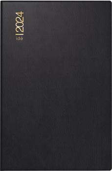 Rido Taschenkalender 7,2x11,2cm Kunststoff schwarz 2024 (7015202904)