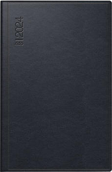 Rido Taschenkalender Industrie 1 7,2x11,2cm Leder schwarz 2024 (7016168904)