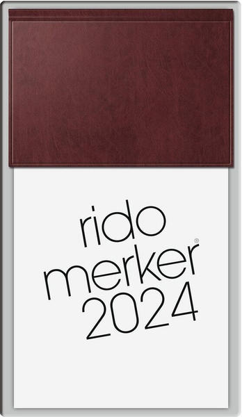 Rido Tischkalender Merker 10,8x20,1cm PP dunkelrot 2024 (7035003274)